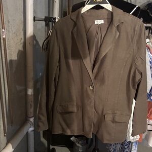 Candace Cameron Bure Olive Green Linen Blazer